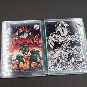 T.M.N.T Shredder Color/BW metal card set Unsigned